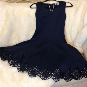 M by Maia navy dress with cut-out lace
